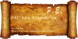 Pólyik Eleonóra névjegykártya